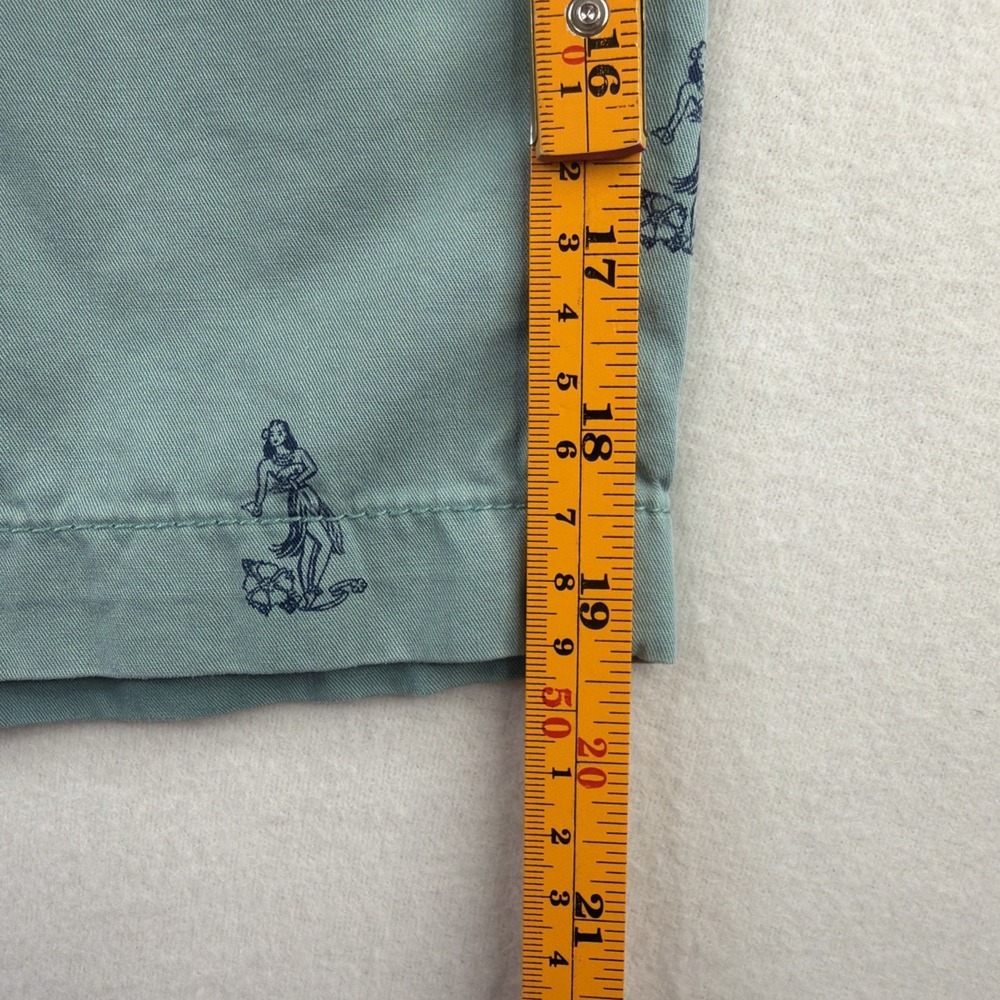 Beverly Hills Polo Club Mens Shorts 32 Blue Golf Print Chino Flat Front 9 In - Picture 9 of 10
